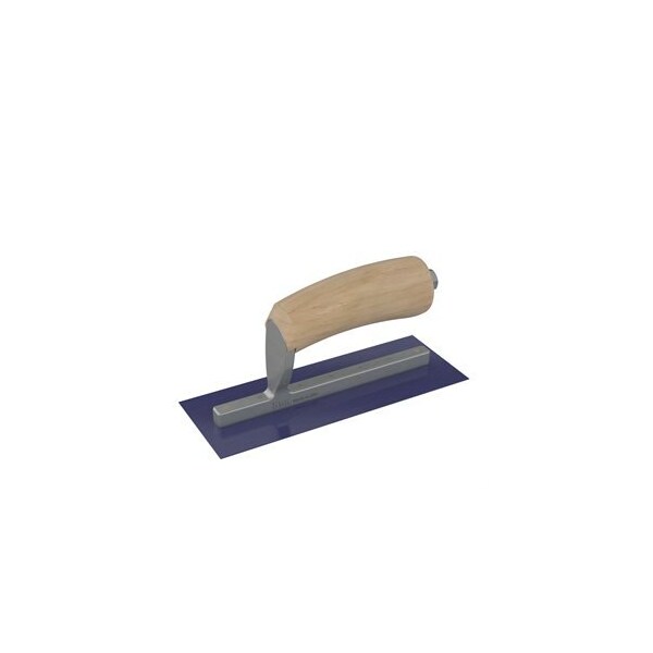 Blue Steel Midget Trowel - Square End - 8" x 3" with Camel Back Wood Handle
